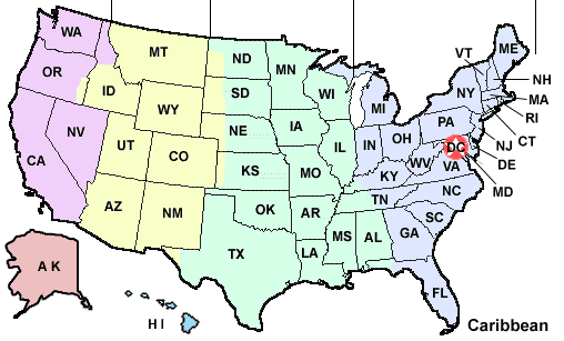 US Time Zones - timezones in
